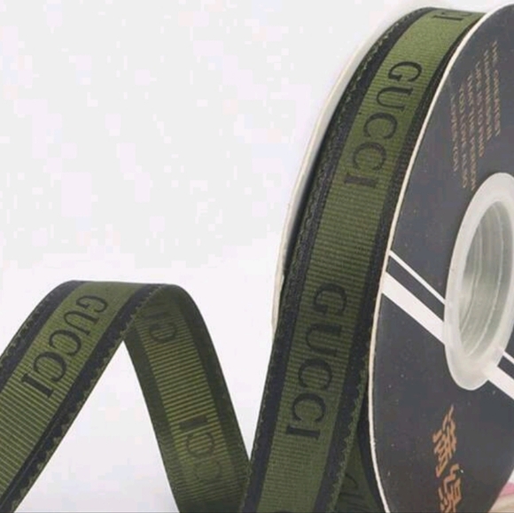 other Other - NEW 2cm Gucci Olive Green Satin Ribbon, Polyester Fabric